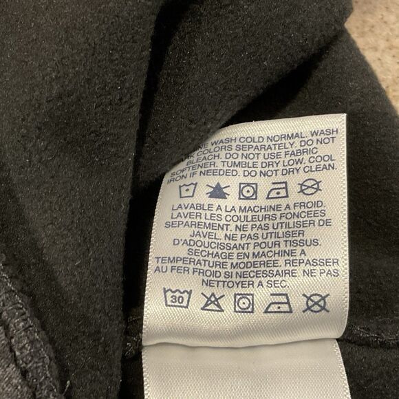 Women LANDS’ END Sz M Jacket Coat Rich Water Resistant Long Hood Zip Fleece Gray - Picture 10 of 11